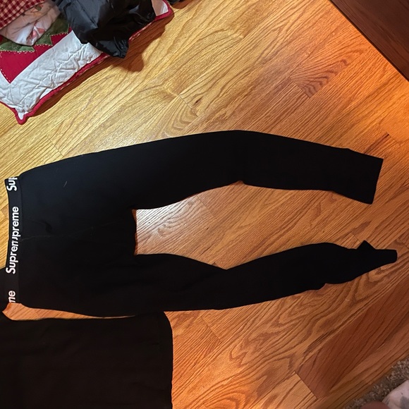 Supreme Hanes Beefy Thermal black Skeleton fit S/P 34-36 top size S/P 30-32 new - Picture 5 of 7